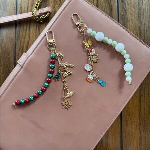 Christmas and Woodland Animal Keychain Bag Charm Set